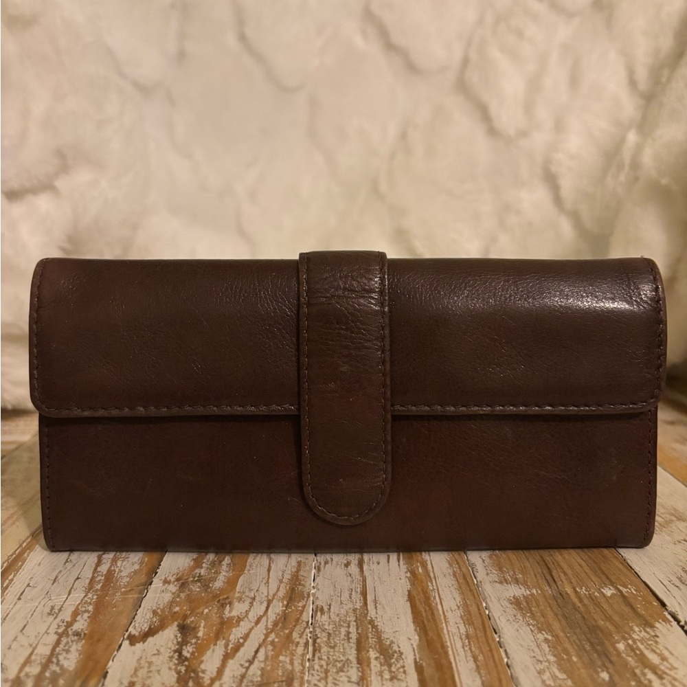 HOBO Brown Leather Wallet